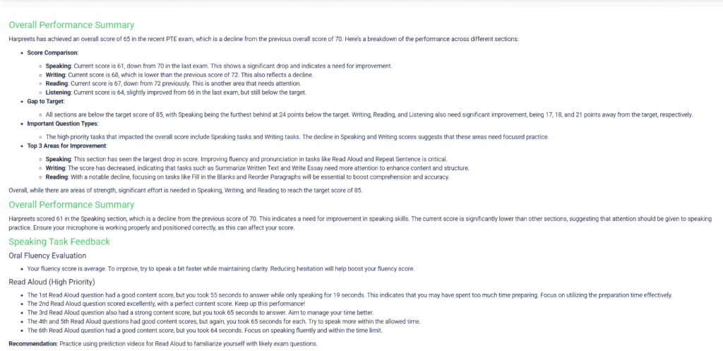 Overall Performance Summary