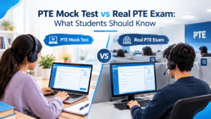 PTE Mock Test vs Real PTE Exam 
