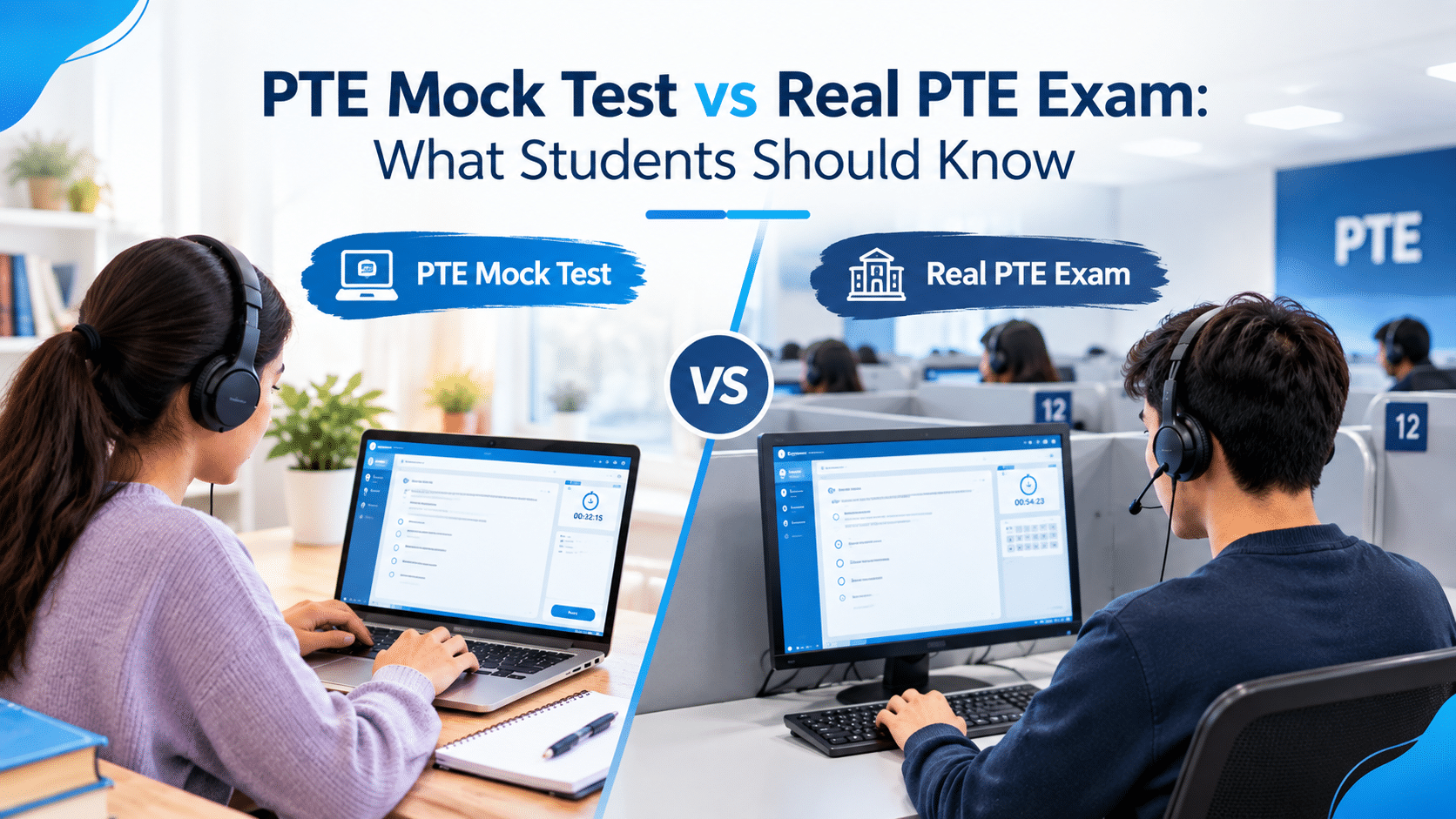 PTE Mock Test vs Real PTE Exam